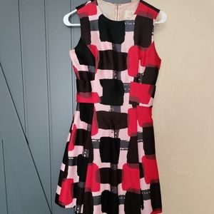 Kate Spade Abstract Print Sleeveless Dress Size 2